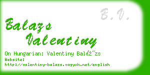 balazs valentiny business card